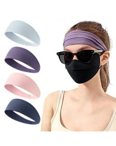 4 Pack Fitness Sweat Headbands Wide Elastic Sports Headbands for Workout Yoga