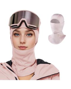 Windproof Thermal Face Mask Headgear for Outdoor Sports - Pure Black