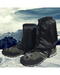 1 Pair Snow Gaiters Lightweight Waterproof Ankle Gaiters for Outdoor Hiking Walking Climbing (Black)
