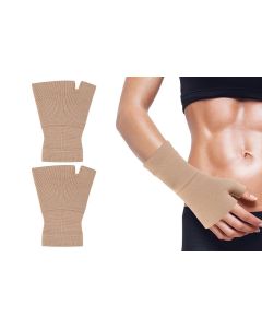 1Pair Wrist Brace Glove Sport Wrist Support for Fitness Weightlifting Skin Tone - XL