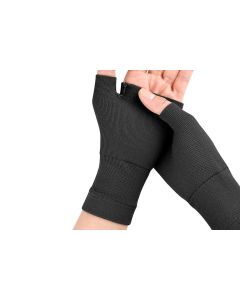 1Pair Wrist Brace Glove Sport Wrist Support for Fitness Weightlifting Black - L
