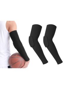 2 Pcs Tennis Elbow Compression Support Sleeve for Golfers Elbow relaxation Workout Weightlifting Elbow Brace with Honeycomb Lining -Light Gray / M