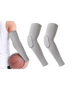 2 Pcs Tennis Elbow Compression Support Sleeve for Golfers Elbow relaxation Workout Weightlifting Elbow Brace with Honeycomb Lining -Black / M