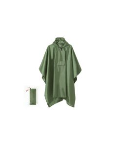 3 in 1 Portable Rain Poncho Waterproof Lightweight Emergency Raincoat with Pocket - Army Green