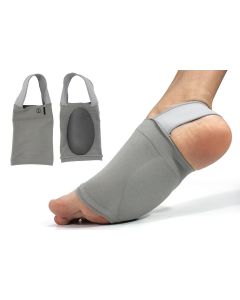Arch Support Soft Pad Brace Sleeve Ankle Foot Wrap For Feet Flat - Khaki