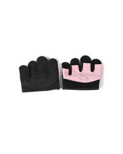 Breathable Workout Gloves Silicone Grip Half-Finger Gym Gloves for Weightlifting & Yoga - Pink & M