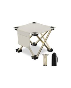Portable Folding Camping Stool for Fishing Hiking Camping Seat with Carry Bag -Black / L