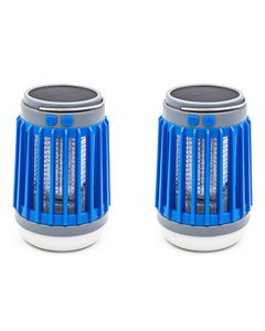 2pcs Solar and USB Mosquito Killer Camp Lamp Flashlight -Orange