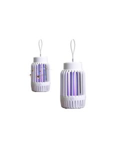 Electric Zapper Portable Rechargeable Mosquito Killer Lamp Trap -White