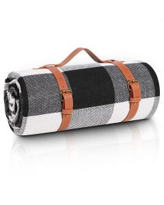 Outdoor Picnic Blanket Waterproof Mat Extra Wide Camping Tent Ground Sheet for Hiking and Outdoor Activities - Black M
