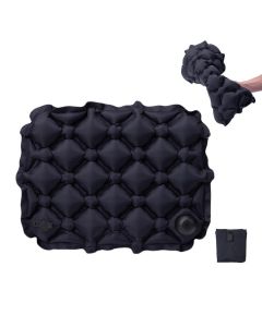 Foldable Inflatable Camping Seat Cushion Portable Seat Pad for Travel Outdoors Grey