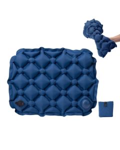 Foldable Inflatable Camping Seat Cushion Portable Seat Pad for Travel Outdoors Black