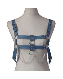AX Punk PU Cross Strap for Men and Women Red