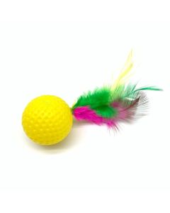 Cat Toy Ball Plastic Sound Golf Badminton Color mixing 3.5*12cm