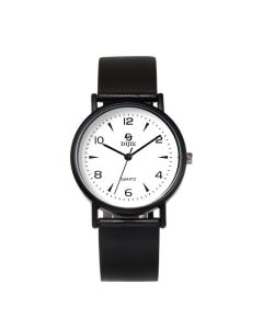 Di Jie Korean Style Quartz Watch 40mm Round Dial Luminous PVC Triangle Large White