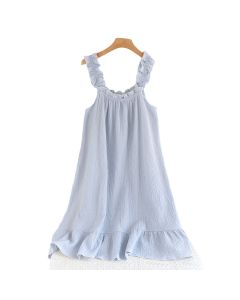 Garmina Women Cotton Sling Nightdress Long Summer White Love Sling