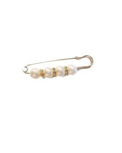 WSD Pearl Waist Pin Flower Brooch Unisex 8-piece waist-closing needle set B