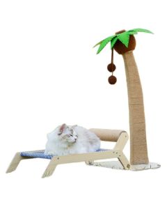 Lailey Cat Coconut Tree Climbing Frame Sisal Post Coconut tree tent nest-small green leaves