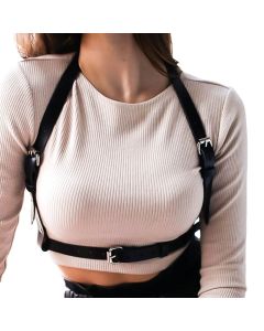 Punk Style Body Chain Belt Adjustable Crossbody... Black