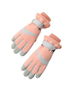 Yu xueqing Winter Ski Gloves Men Women Windproof Touch Ski round mark 3 - gray One size fits all