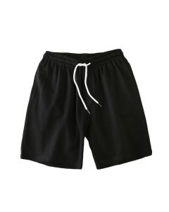 Men Summer Casual Straight Solid Polyester Elastic... White 4XL