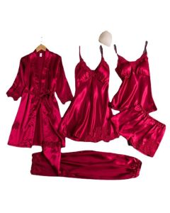Butterfly Women Sleepwear Set Polyester Long Sleeve Champagne