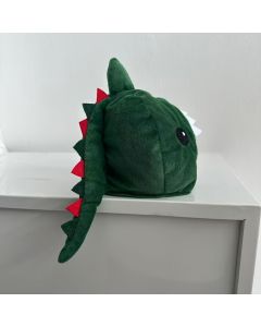 Adorable Dinosaur Hood for Small Pets, Fun Cat Costume Hat with Cartoon Design for Photo Shoots and Party Dress-Up (Dark Green)