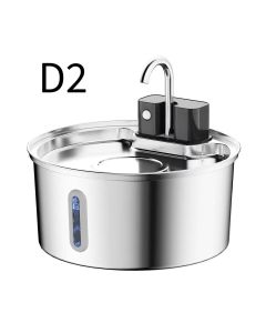Wireless Pet Water Fountain for Cats and Small Dogs, 304 Stainless Steel, 3.2L Capacity, Rechargeable Battery, Three Flow Modes, Low Noise, Easy to Clean (D3)