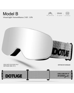 DOTUGE Kids Snow Goggles with Magnetic Flip Design, Anti-Fog HD Lens & UV400 Protection, Compatible with Prescription Glasses, Ideal for Skiing, Snowboarding, and Winter Outdoor Adventures (C)
