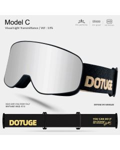DOTUGE Kids Snow Goggles with Magnetic Flip Design, Anti-Fog HD Lens & UV400 Protection, Compatible with Prescription Glasses, Ideal for Skiing, Snowboarding, and Winter Outdoor Adventures (D)