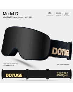 DOTUGE Kids Snow Goggles with Magnetic Flip Design, Anti-Fog HD Lens & UV400 Protection, Compatible with Prescription Glasses, Ideal for Skiing, Snowboarding, and Winter Outdoor Adventures (E)