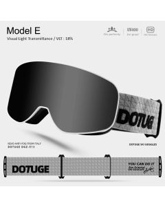 DOTUGE Kids Snow Goggles with Magnetic Flip Design, Anti-Fog HD Lens & UV400 Protection, Compatible with Prescription Glasses, Ideal for Skiing, Snowboarding, and Winter Outdoor Adventures (F)
