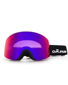 Cylindrical Snow Goggles with Anti-Fog Dual-Layer PC Lens, Impact-Resistant TPU Frame, and Adjustable Silicone-Grip Strap for Skiing, Snowboarding, and Mountaineering in Sunny Conditions (Pink)