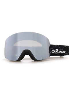 Cylindrical Snow Goggles with Anti-Fog Dual-Layer PC Lens, Impact-Resistant TPU Frame, and Adjustable Silicone-Grip Strap for Skiing, Snowboarding, and Mountaineering in Sunny Conditions (Purple)
