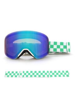 New Magnetic Ski Goggles with Cylindrical Lens, Anti-Fog Snow Glasses for Outdoor Skiing, Snowboarding, and Mountaineering – Universal Fit for Men, Women, and Youth (PinkYellow)