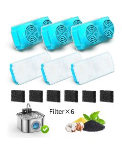 Universal Replacement Pet Water Fountain Filter Cartridge with Dual-Wing Design – Activates Carbon Filtration for Fresh, Clean Water, Perfect for Cats and Small Pets (Filter×3)