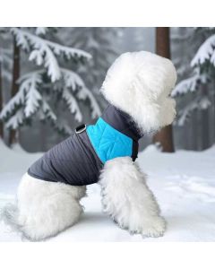 Winter Pet Dog Padded Vest with Waterproof Shell, Warm Fleece Lining, and Leash Attachment Ring for Outdoor Cold Weather Walks (S, Red)
