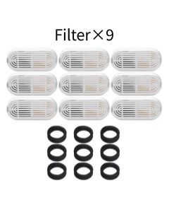 Replacement Filter Kit for Stainless Steel Pet Water Fountains – Activated Carbon & Ion-Exchange Resin 4-Layer Filtration, Removes Heavy Metals & Impurities, Compatible with Multiple Fountain Models (Filter×6)