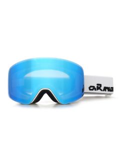 Kids Snow Goggles with Large Cylindrical Lens, Anti-Fog & UV Protection, Compatible with Prescription Glasses, for Outdoor Skiing and Mountaineering Adventures (Grey)