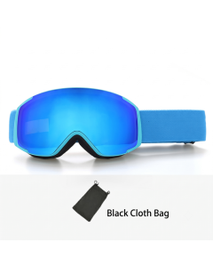 Kids Snow Goggles with Dual Layer Anti-Fog Cylindrical Lenses, TPU Frame and Adjustable Strap for Skiing, Snowboarding, Cycling and Outdoor Mountaineering (Pink)