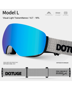 Magnetic Ski Goggles with HD Anti-Fog Spherical Lens, UV400 Protection for Snow Sports, Compatible with Eyewear, Ideal for Skiing and Mountain Climbing (A)