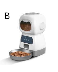 Smart Pet Automatic Feeder with 3.5L Capacity, Timed Portion Control, WiFi Remote Control, Voice Call Feature, Dual Power Supply for Cats and Small Dogs, Ideal for Indoor Use While You Are Away (A（No WiFi ）)