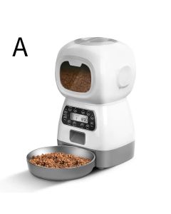 Smart Pet Automatic Feeder with 3.5L Capacity, Timed Portion Control, WiFi Remote Control, Voice Call Feature, Dual Power Supply for Cats and Small Dogs, Ideal for Indoor Use While You Are Away (B（WiFi ）)