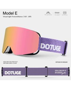 DOTUGE DGZ-Z19XS Series Ski Goggles with Magnetic Quick-Change Lens, Double-Layer Anti-Fog UV400 HD Coated Lenses, Compatible with Prescription Glasses, for Snow Sports, Climbing, and Mountain Adventures (F)