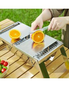Silver Gray portable barbecue grill, outdoor grill, camping grill, lightweight grill, picnic grill, courtyard grill, Australian BBQ, even heat distribution grill