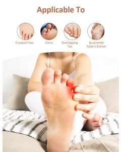 Pain Relief Pad Soft Silicone Gel Pads with Anti-Slip Strap, Little Toe Cushions Spacer Guard Corrector