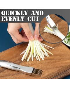 Stainless Steel Chopped Green Onion Knife,Sharp Scallion Shredding Cutter, Kitchen Vegetable Cutter Household Multifunctional Food