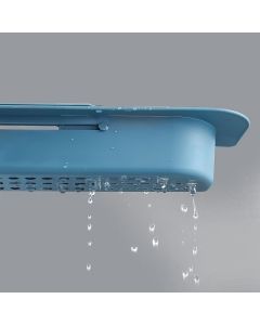 Sink Holder,Expandable Storage Drain Basket Rack with Dish Cloth Hanger and Sponge Soap Holder Drainer Sink Tray for Home