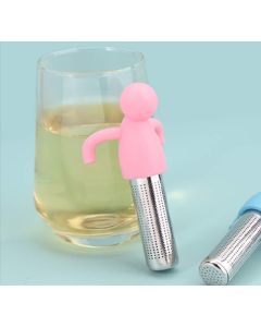 Infuser for Loose Leaf Tea Cute Tea Strainer Stainless Steel Extra Fine Mesh Tea Steeper Filter for Cup Mug Silicone Handle （2pc）