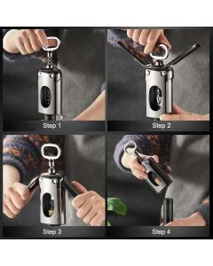 Zinc alloy red wine opener kitchen gadgets wine beer opener red wine opener Opener Zinc Alloy Red Wine Opener Mirror Surface